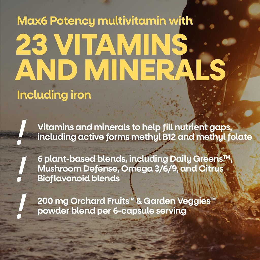 Nature's Way Alive! Max6 Potency Multivitamínico Completo para Adultos con Hierro, 90 Cápsulas