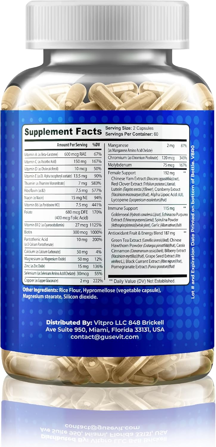 Gusevit Multivitamínico 35 en 1 para Hombres - 120 Cápsulas