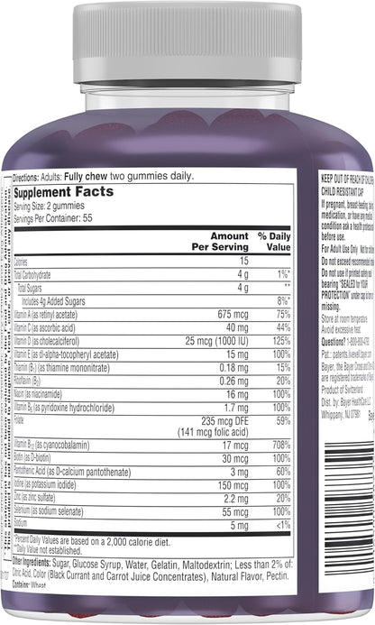 One A Day Men's 50+ Gummies, Multivitamínico – Salud ósea y muscular: La vitamina D ayuda a la absorción y – Image 3
