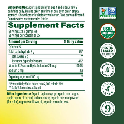 MegaFood Vitamina B12 Energy Gummies - – Sistema inmunitario: Contribuye al funcionamiento normal del sistema – Image 3