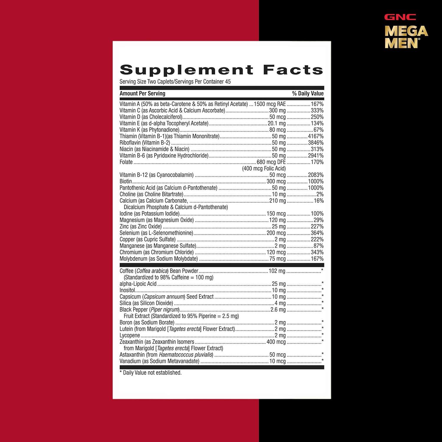 GNC Mega Men Energy & Metabolism Multivitamínico para Hombres | Antioxidantes y Quema de Calorías | 90 Comprimidos
