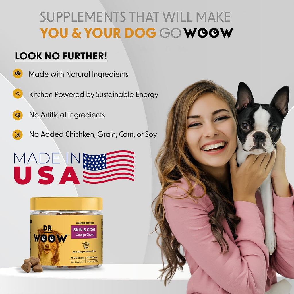 Omega 3 para Perros – Suplemento para Piel y Pelaje con Salmón – 90 Masticables