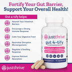 Just Thrive Gut 4-tify - Suplemento para la Salud Intestinal - 90 Cápsulas Vegetales