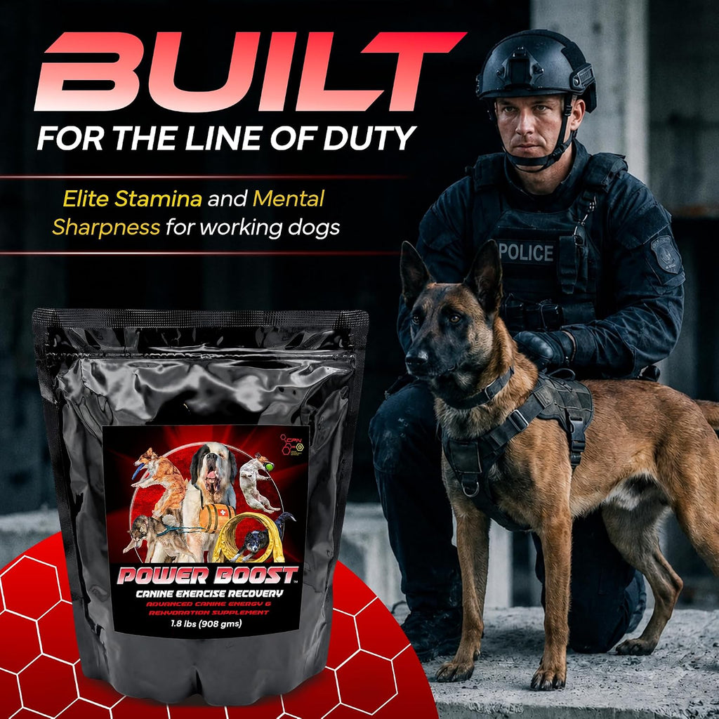 Power Boost Canine Performance Formula – Suplemento de Rehidratación y Recuperación para Perros de Trabajo y Deporte, Bajo en Grasa, Alto en Carbohidratos, 1.8 lbs