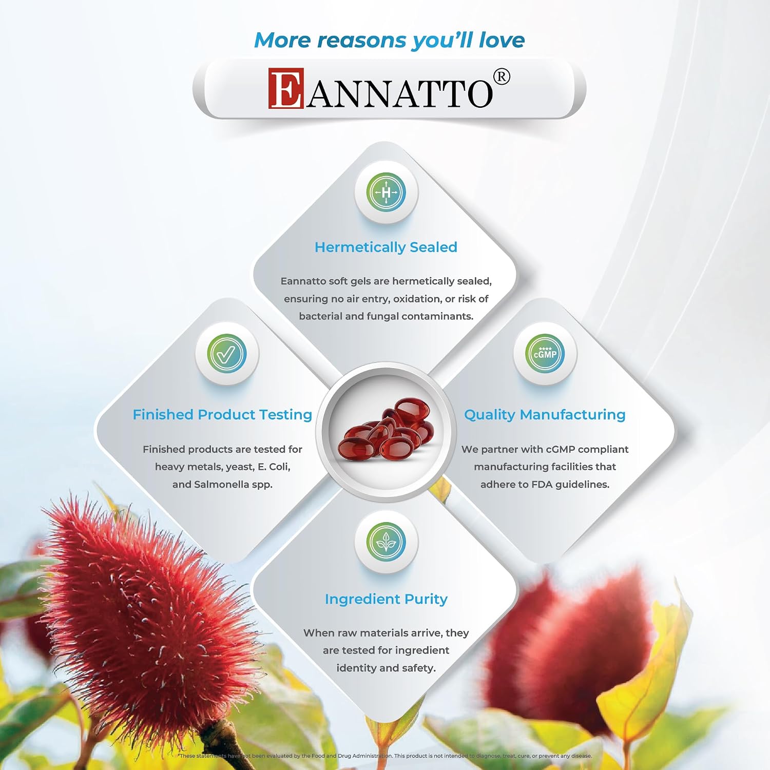 WELLNESS EXTRACT Eannatto Tocotrienols Deltagold Vitamina E, 50 mg, 30 Cápsulas Blandas