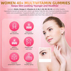 Multivitamínico para Mujeres 40+ con Omega-3, Hierro y Complejo B - Gomitas Veganas Sin Azúcar - 60 Unidades