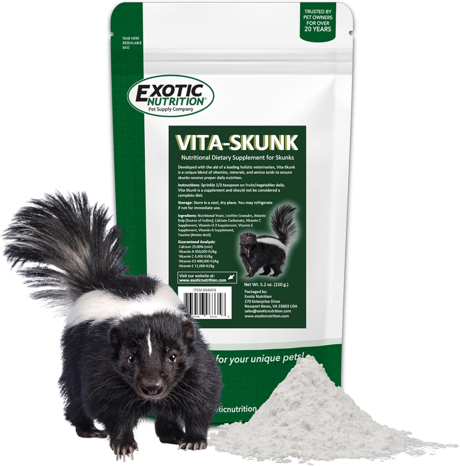 Vita-Skunk (5.2 oz) - Suplemento Nutricional para Mofetas