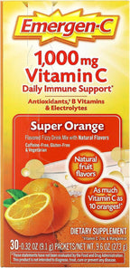 Emergen-C Vitamina C Sabor Naranja - Mezcla Efervescente, 30 Sobres