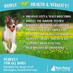 Raw Paws Probióticos Naturales para Perros con Prebióticos, 100 Masticables Blandos (284 g)