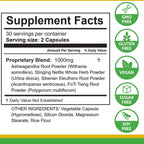 Life Tones Cápsulas de Energía y Soporte Adrenal - 60 Cápsulas Veganas
