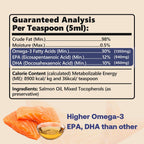 HEAPETS Aceite de Salmón Salvaje de Alaska para Perros y Gatos - 473 ml - Suplemento de Omega 3 con EPA y DHA