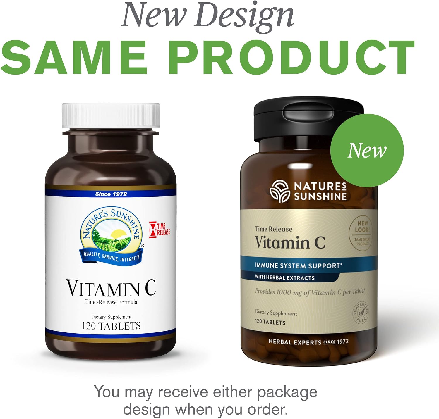 Nature's Sunshine Vitamina C Liberación Prolongada, 1000 mg, 120 Comprimidos