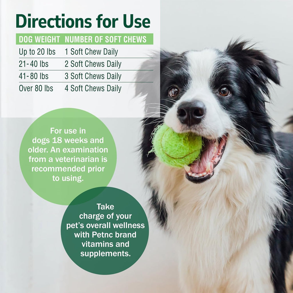 Petnc Natural Care Suplemento para Piel y Pelaje para Perros (60 Masticables) con Omega 3, EPA y DHA, Sabor a Hígado