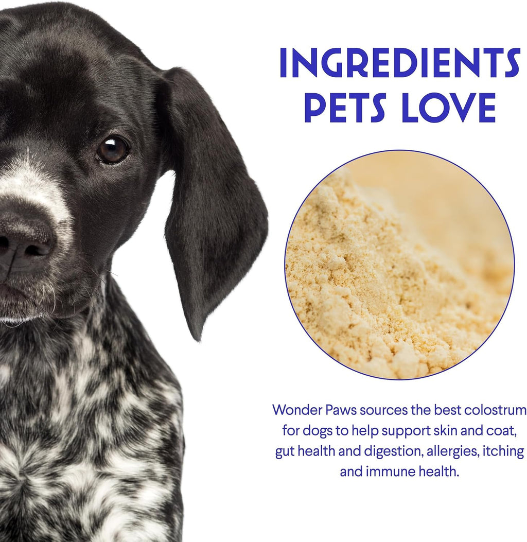 Wonder Paws Premium Grass Fed Colostrum for Dogs – Calostro Bovino Puro para Perros – 3.20 oz (90.7 g)