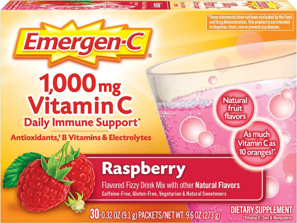 Alacer Emergen-C Raspberry, 30 packets