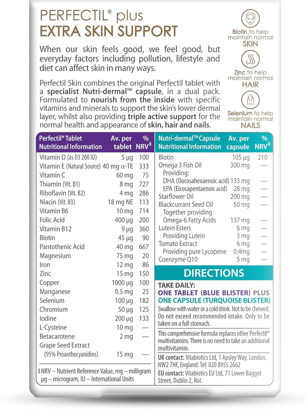 Perfectil Vitabiotics Plus Dual Pack - 56 Comprimidos