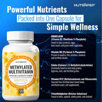 NutraPep Multivitamínico Metilado para Hombres y Mujeres - 5-MTHF, Riboflavina, B6, B12, Trimetilglicina