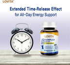 LOVITA Timed-Release B Complex for Men – 10 Vitamin Bs, Vegetarian Tablets (60 Count)