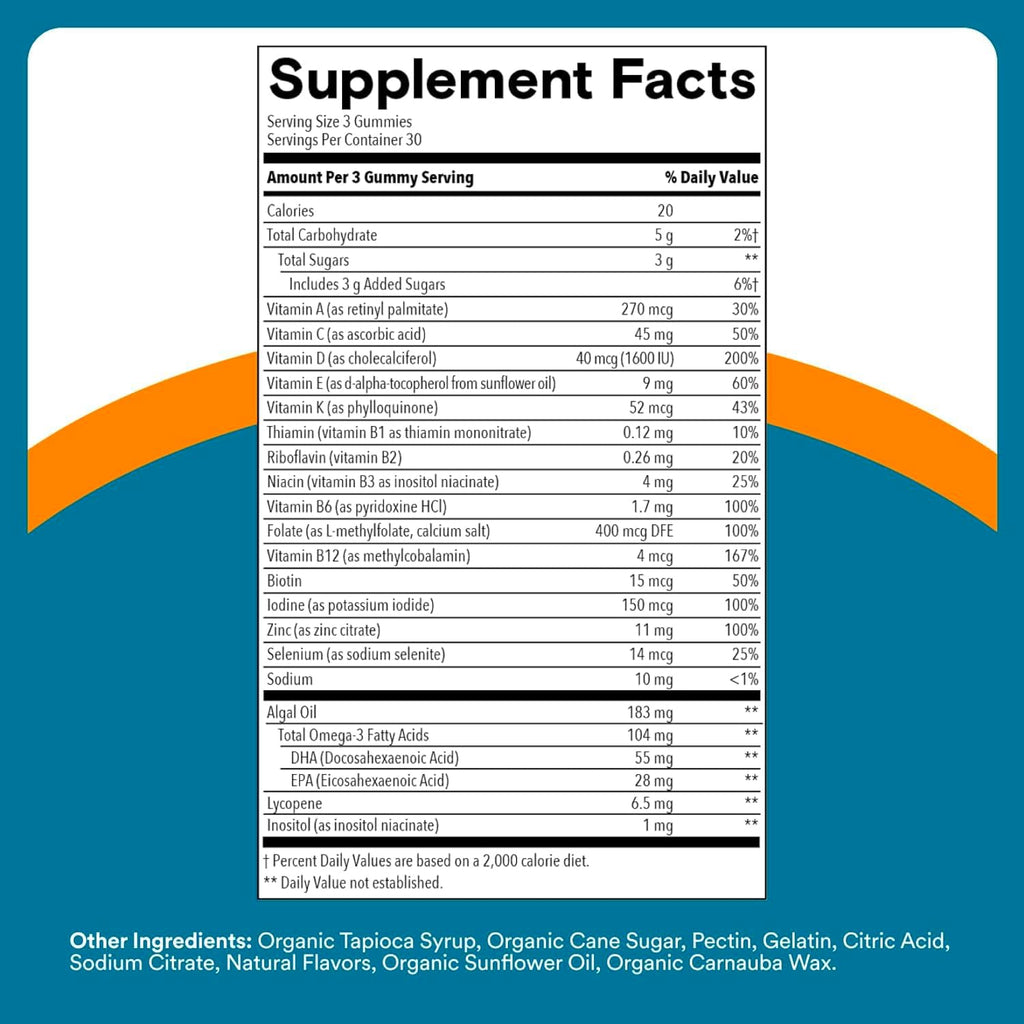 SmartyPants Men's Multivitamin Gummies - 90 Gominolas Multivitamínicas con Omega 3 DHA/EPA
