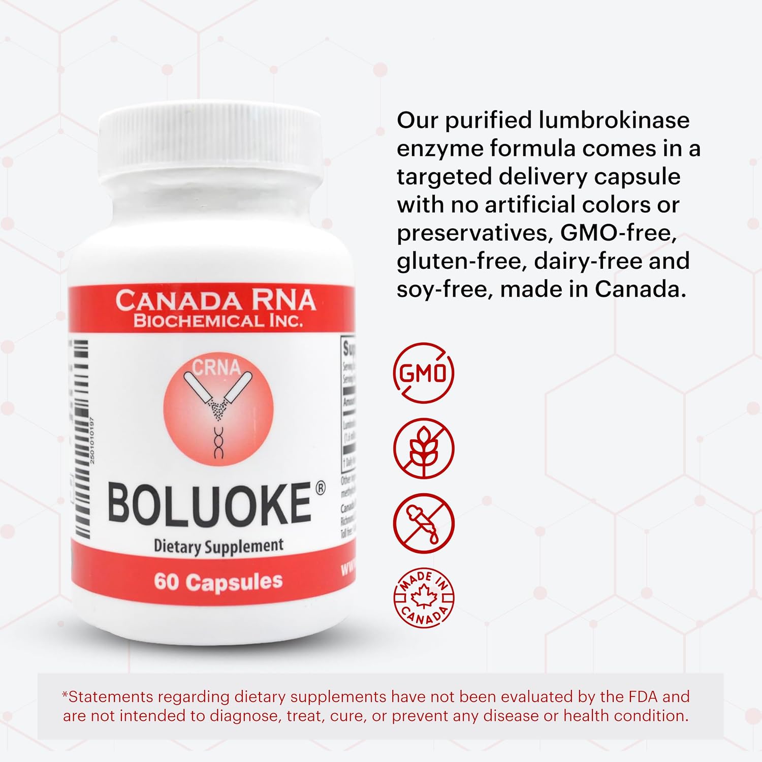 Boluoke Lumbrokinase - 60 Cápsulas - Enzima para el Bienestar Circulatorio