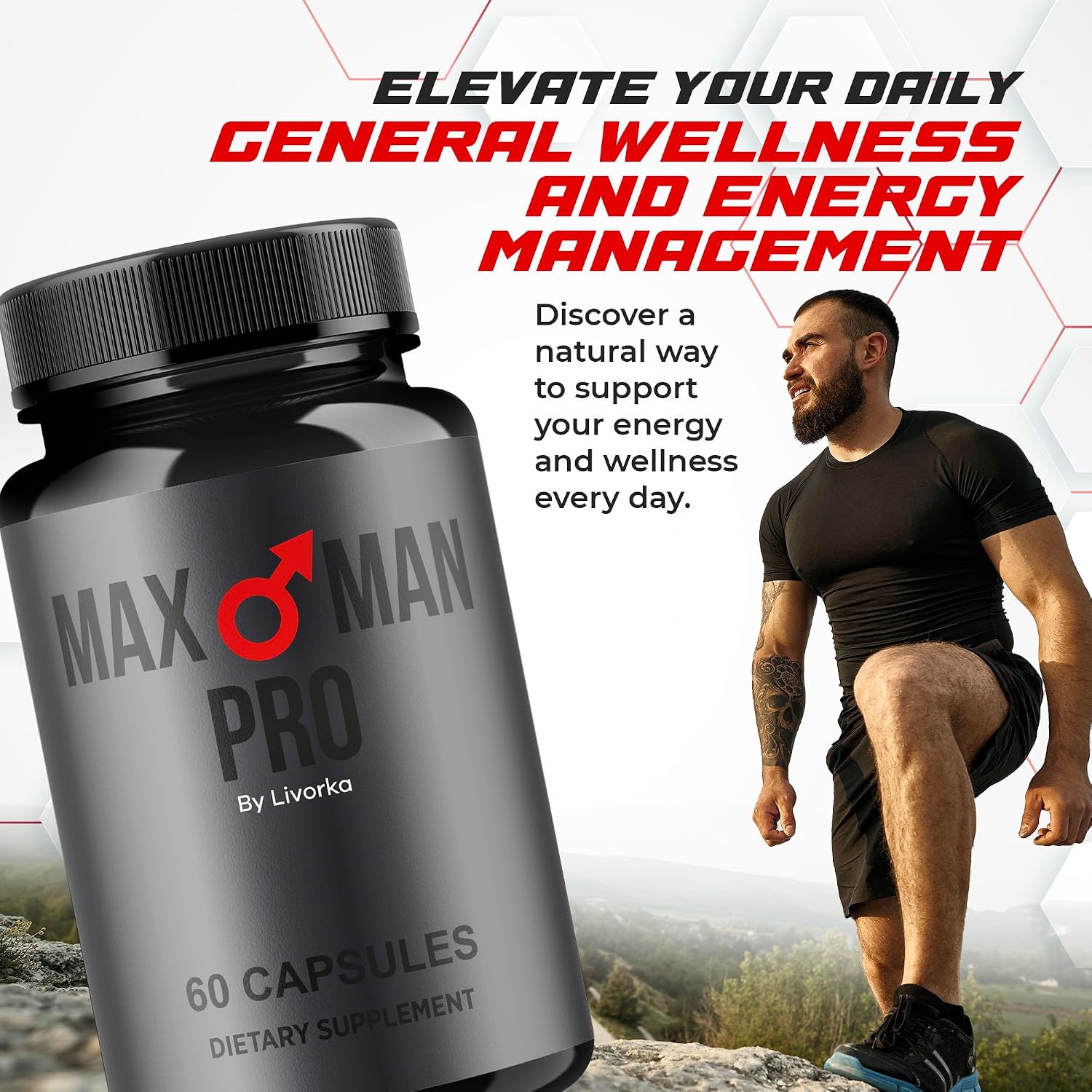 MaxMan Pro Dietary Supplement Capsules - 60 Cápsulas para 1 Mes