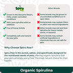SPIRU PAW Comprimidos de Espirulina para Perros y Gatos - Complemento Natural con Microalgas - 60 Comprimidos