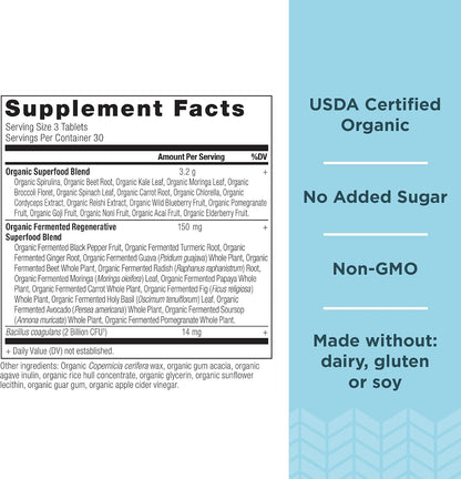 Ancient Nutrition Super Greens con Probióticos - 90 Comprimidos – Image 2
