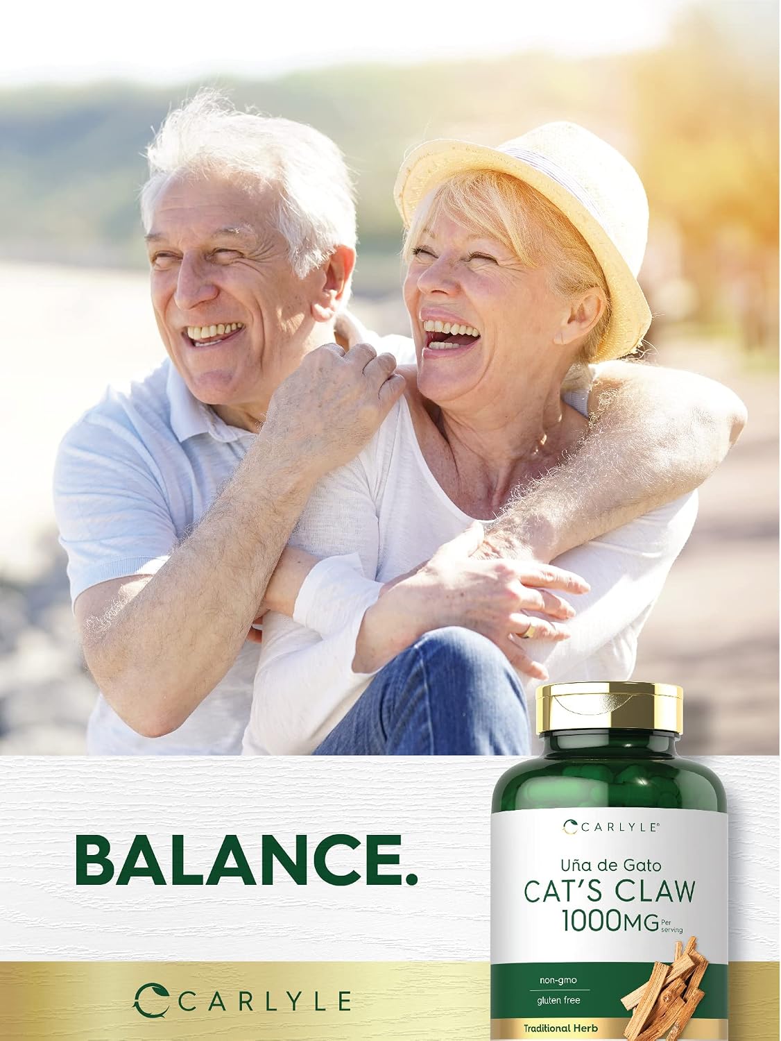 Carlyle Uña de Gato Cápsulas 1000mg | 180 Cápsulas | Uncaria Tomentosa | No OGM, Sin Gluten