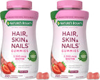 Nature's Bounty Gominolas de Biotina 2500 mcg para Cabello, Piel y Uñas – 200 uds sabor fresa