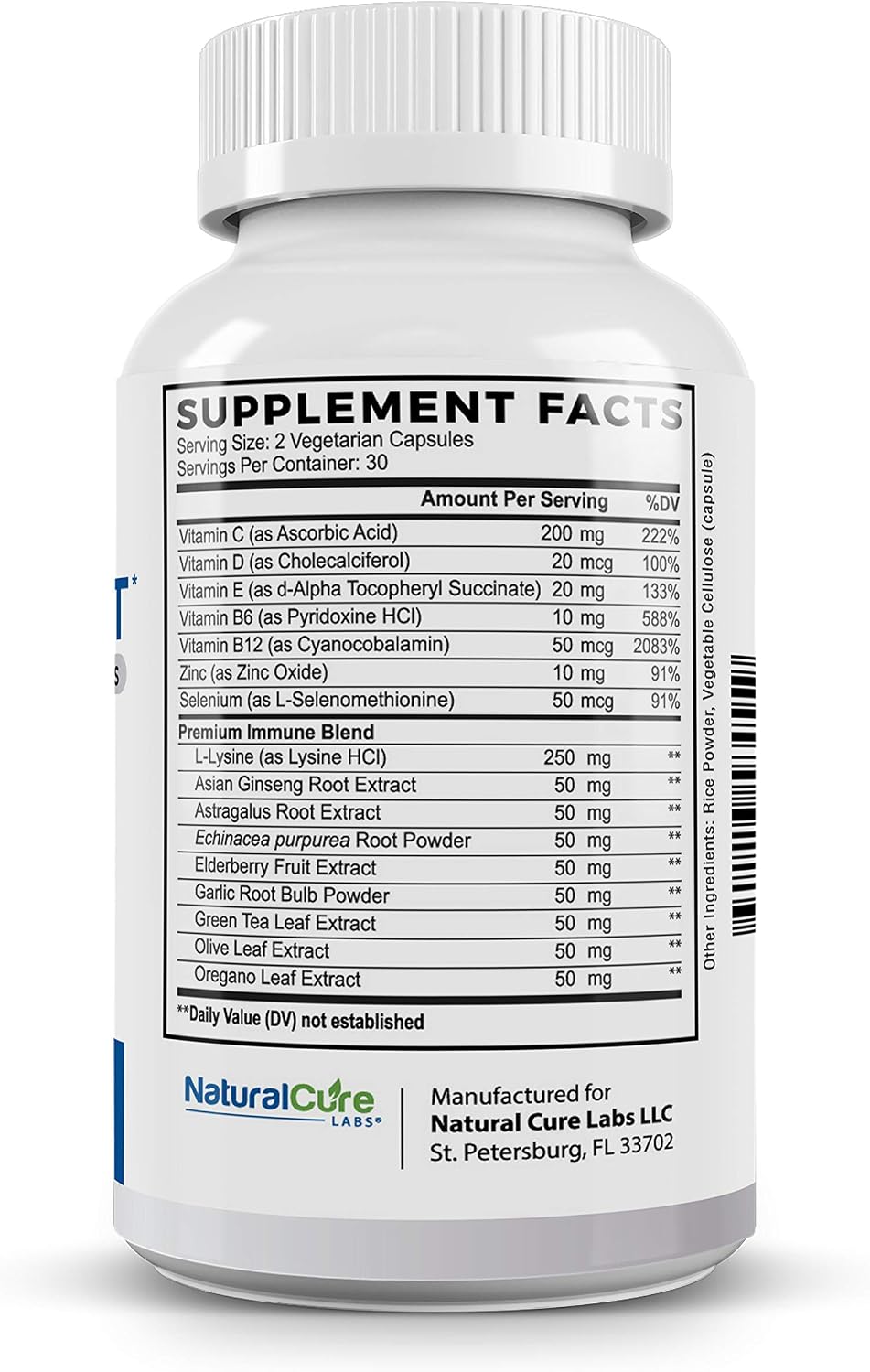 Natural Cure Labs Premium Immune Support - 16 en 1