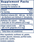 Life Extension Migra-Eeze - Suplemento con Extracto de Raíz de Petasita, Vitamina B2 y Jengibre - Fórmula para Aliviar el Malestar de Cabeza - Sin Gluten - 60 Cápsulas Blandas