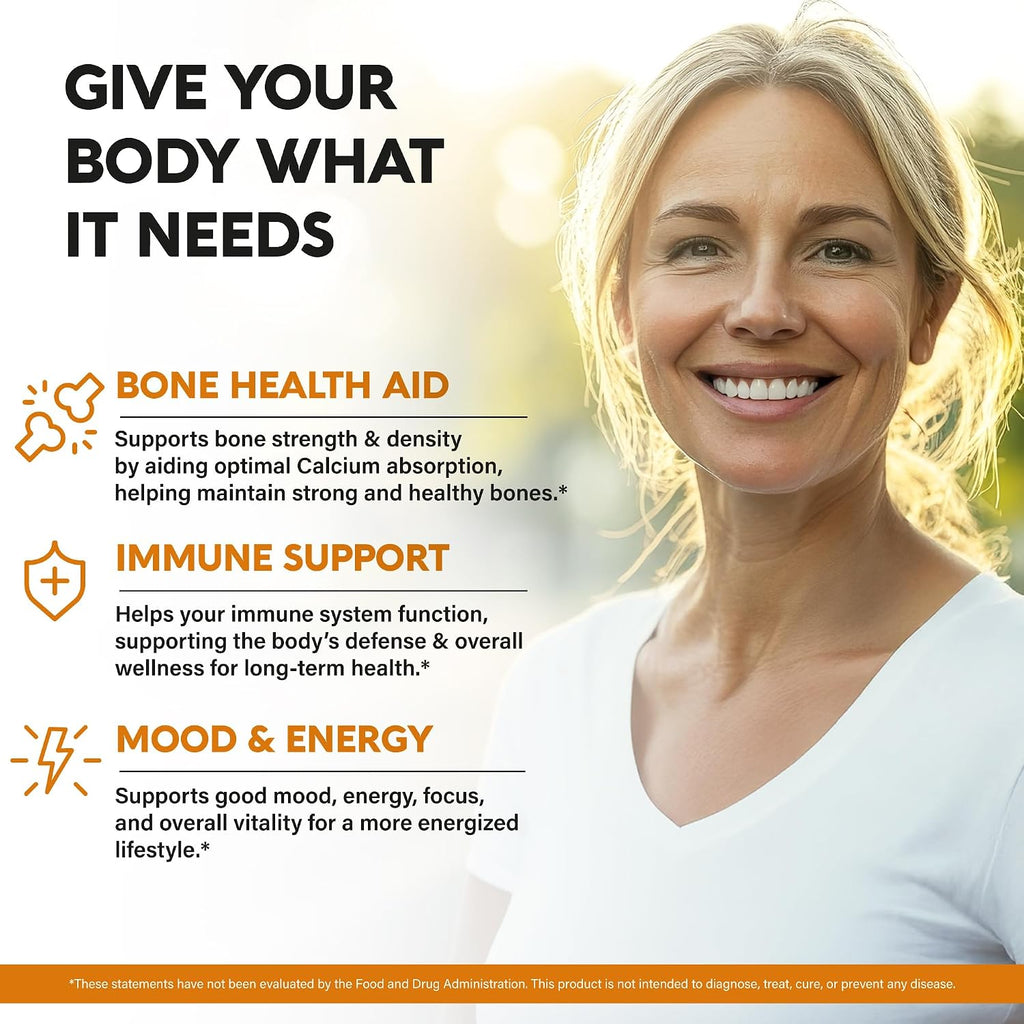 Vitamin D3 K2 USDA Organic Drops - Vitamina D3 10000 IU & K2 como MK-7 120mcg - Apoyo Inmune y de Ánimo, Salud de Huesos y Dientes - Sin Azúcar, Sabor Naranja - Suplemento Líquido - 60 ml, 60 Días