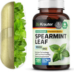 BIO KRAUTER® Cápsulas de Menta Verde - 1000 mg - Vegano - 100 Cápsulas (50 Días)