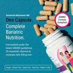 BariatricPal Multivitamin ONE - Multivitamínico Bariátrico con 45 mg de Hierro - 30 Cápsulas (1 Mes)