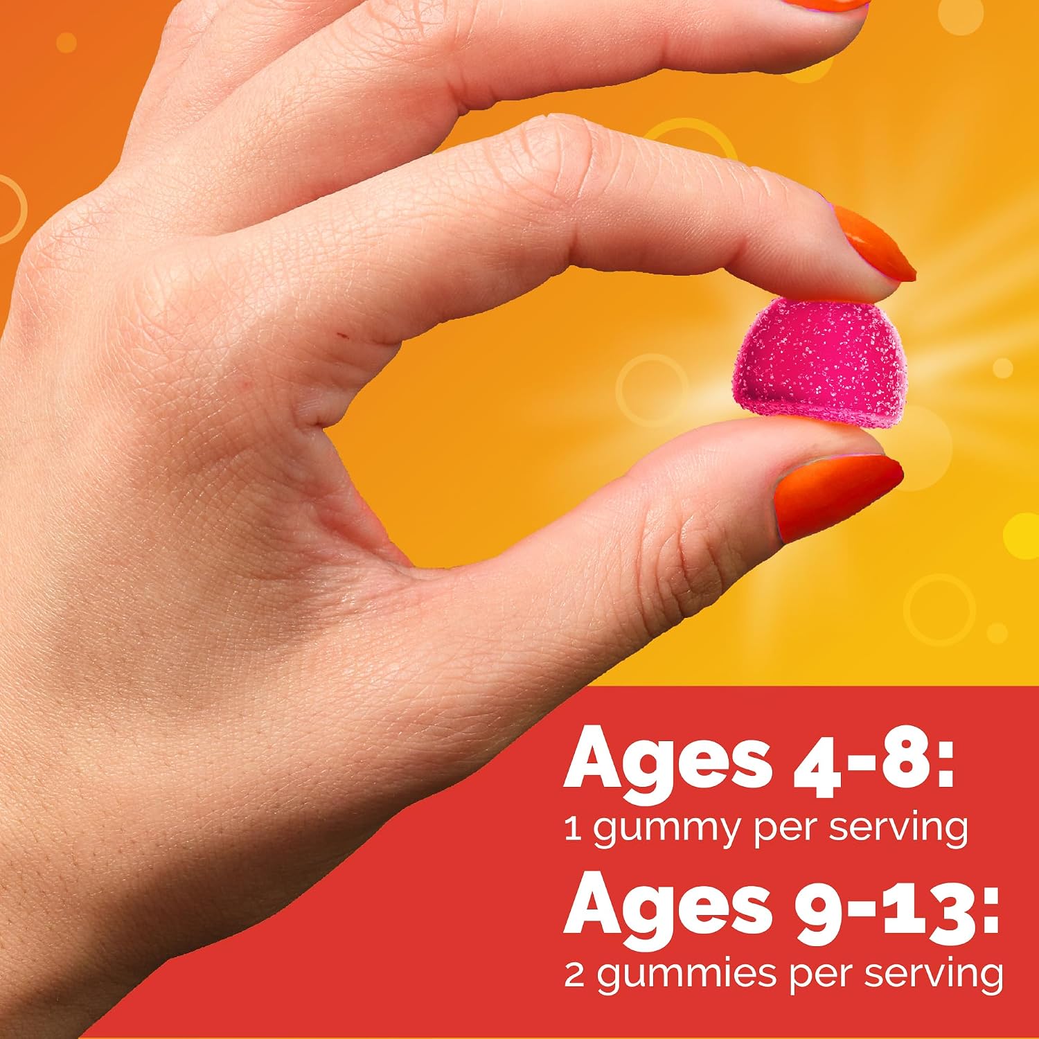 Emergen-C Kidz Gomitas de Apoyo Inmunitario con Vitamina C y B, Sabor Berry Bash, 44 uds