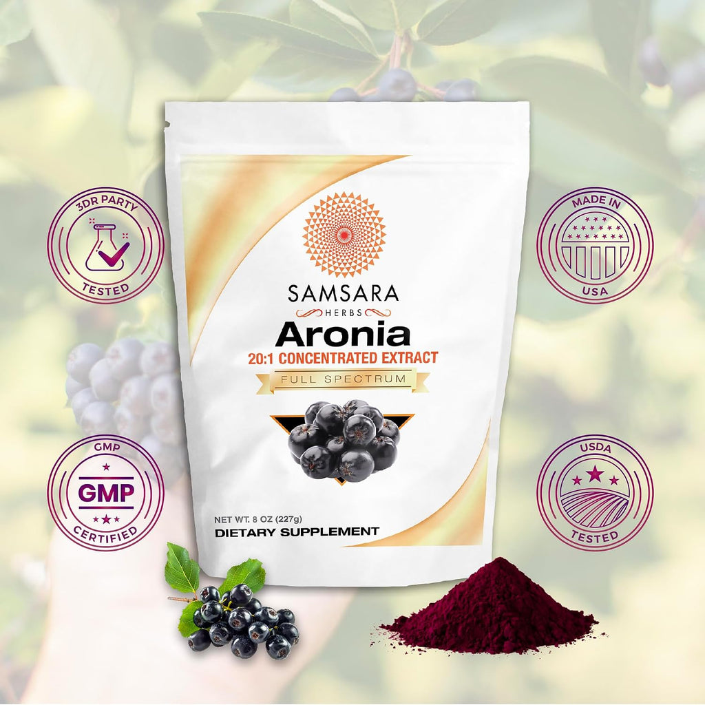 Samsara Herbs Aronia Berry Extracto en Polvo 20:1 (227g)