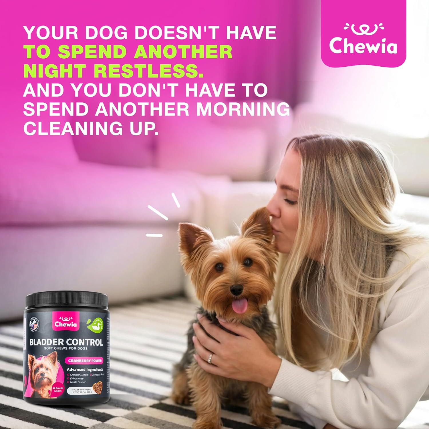 Suplemento de arándano rojo para perros – Salud de vejiga y riñones – CHEWIA