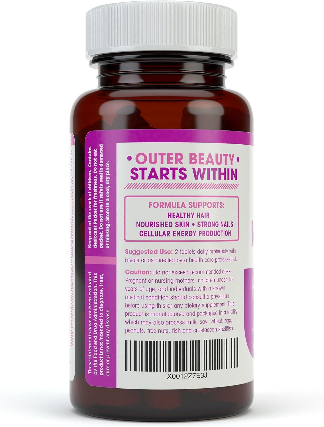 Natures Wellness Hair, Skin & Nails Essential Nourishing - 60 cápsulas con 4000mcg de biotina