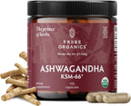 TRIBE ORGANICS Ashwagandha KSM-66 600 mg - Extracto de raíz orgánico - 120 cápsulas