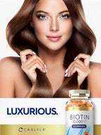Carlyle Biotin 10000mcg Gummies – Gominolas de Biotina 10000 mcg, Sabor Melocotón, 100 uds