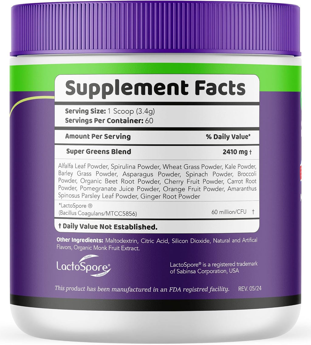 Herpa Greens Powder (Pack de 2) – Fórmula Avanzada en Tarro, 60 Servicios por Tarro