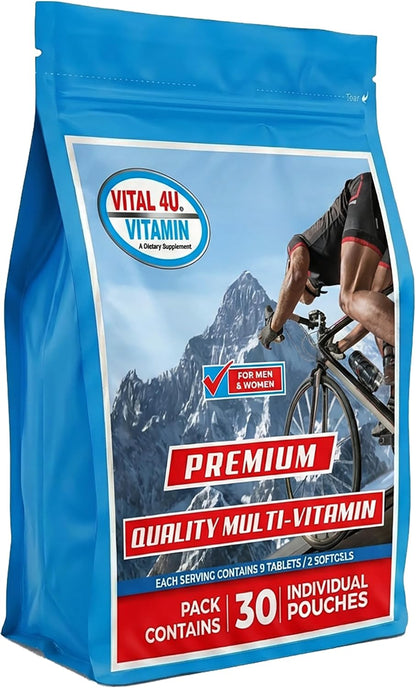 VITAL 4U Multivitamínico Diario Premium para Hombres y Mujeres - 30 Sobres – Image 1