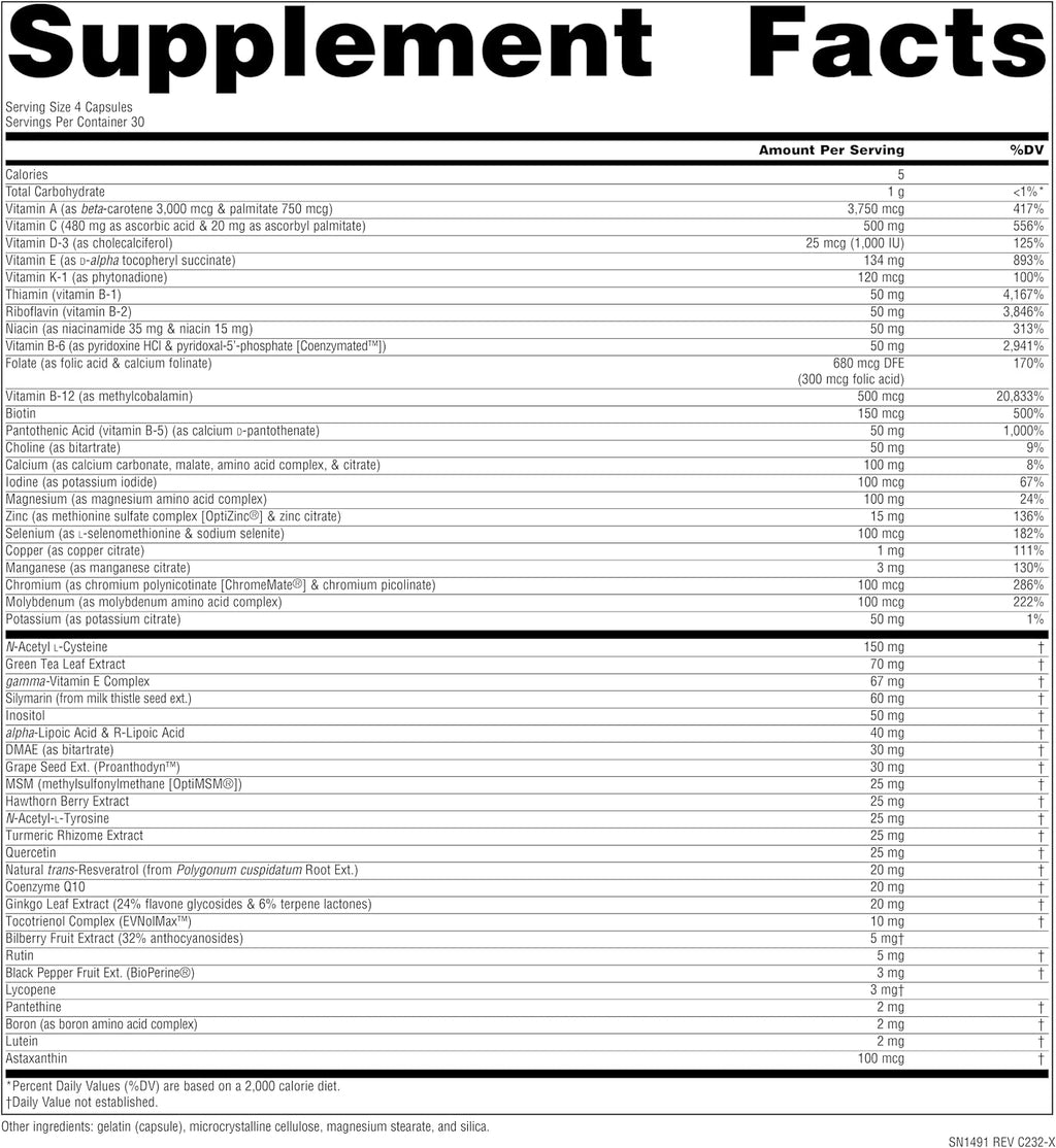 Source Naturals Life Force Multivitamínico Sin Hierro - 120 Cápsulas