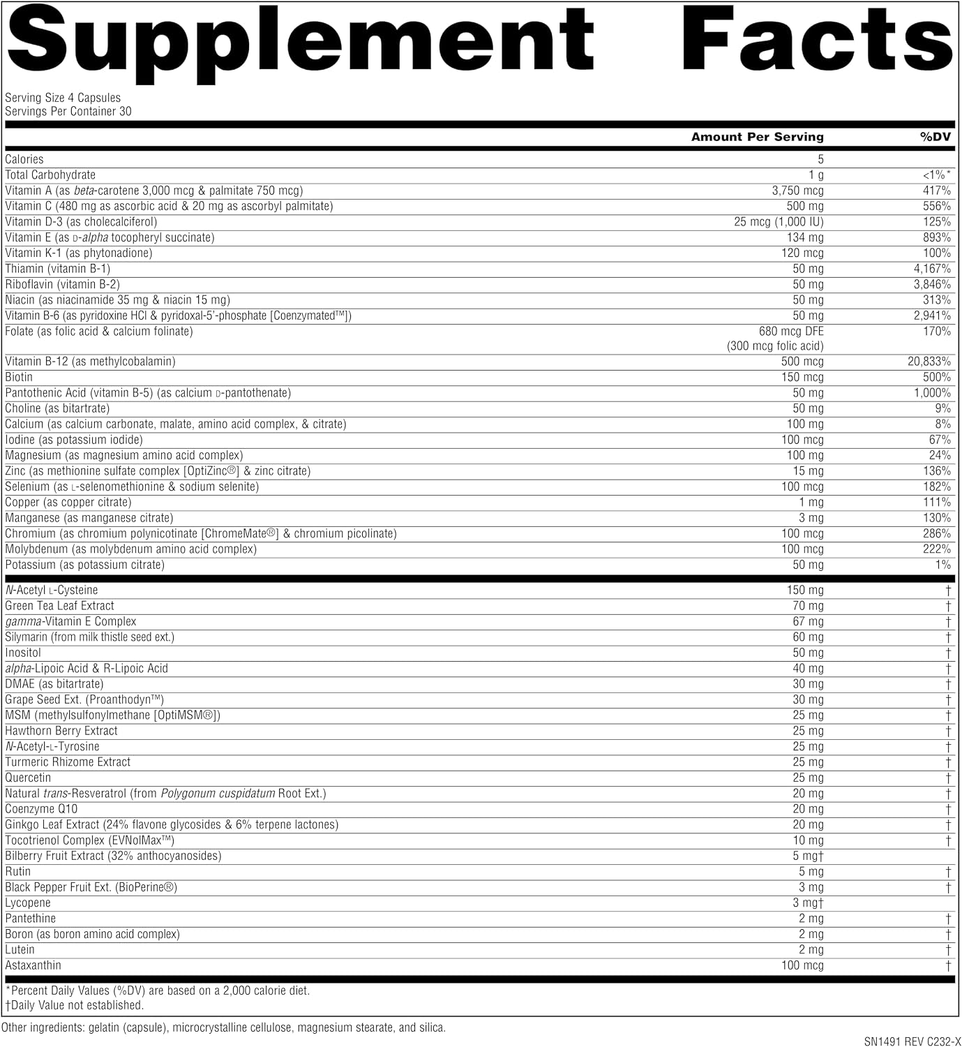 Source Naturals Life Force Multivitamínico Sin Hierro - 120 Cápsulas