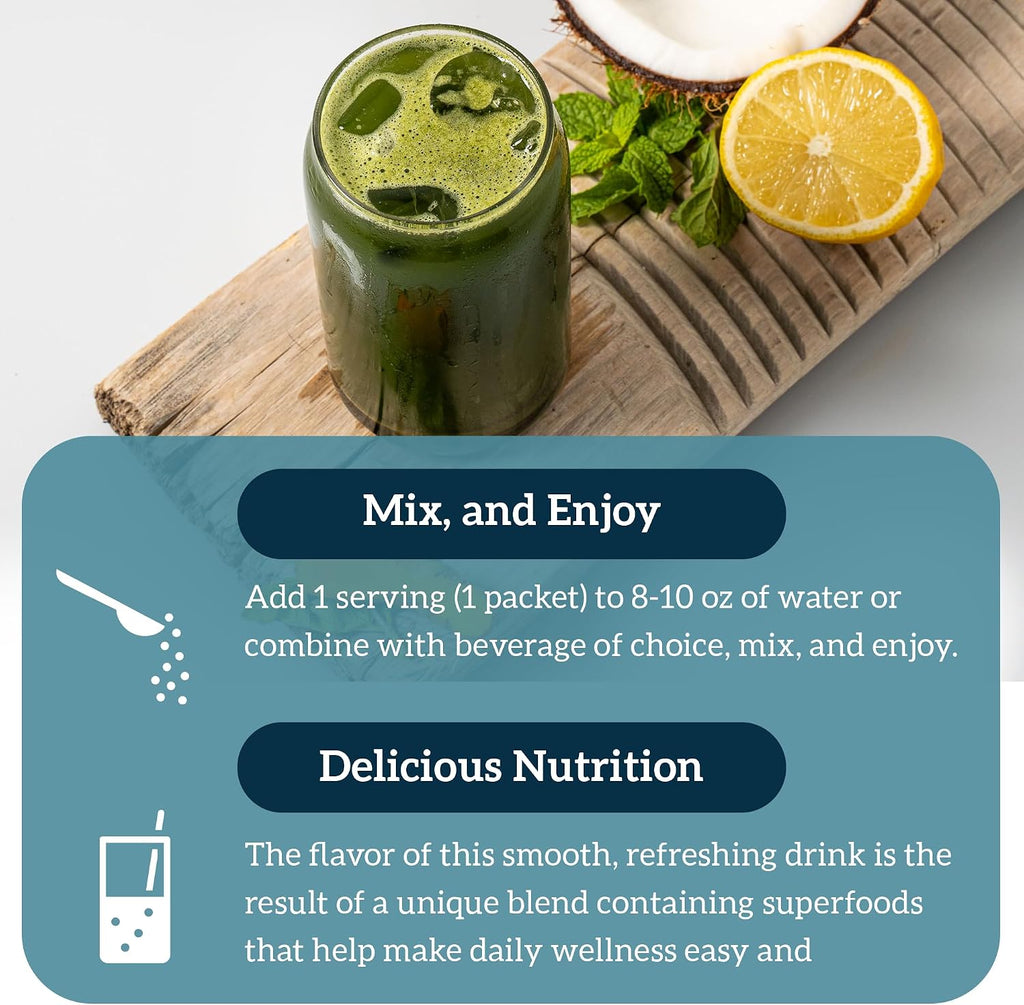 Organifi GO Packs - Green Juice - Mezcla Orgánica de Superalimentos Verdes - 15 Paquetes de Viaje