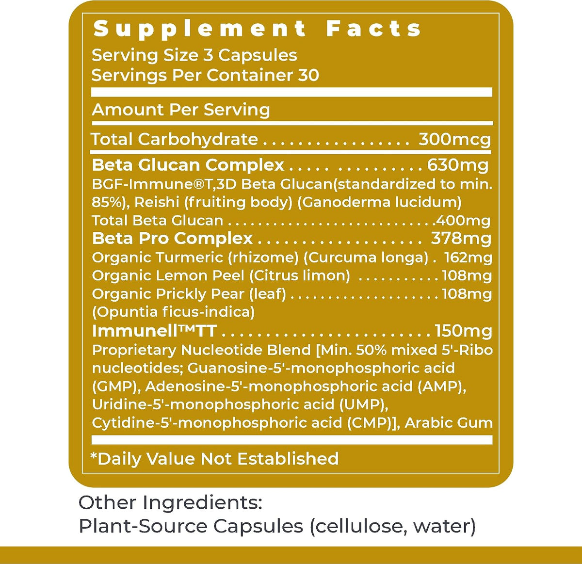 Premier Research Labs Nucleo Immune - Suplemento de Beta Glucano, Fitonutrientes, Tuna, Fibra - 90 Cápsulas – Image 6