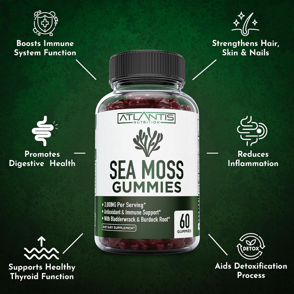 Irish Sea Moss Gummies 3000mg – Atlantis Nutrition