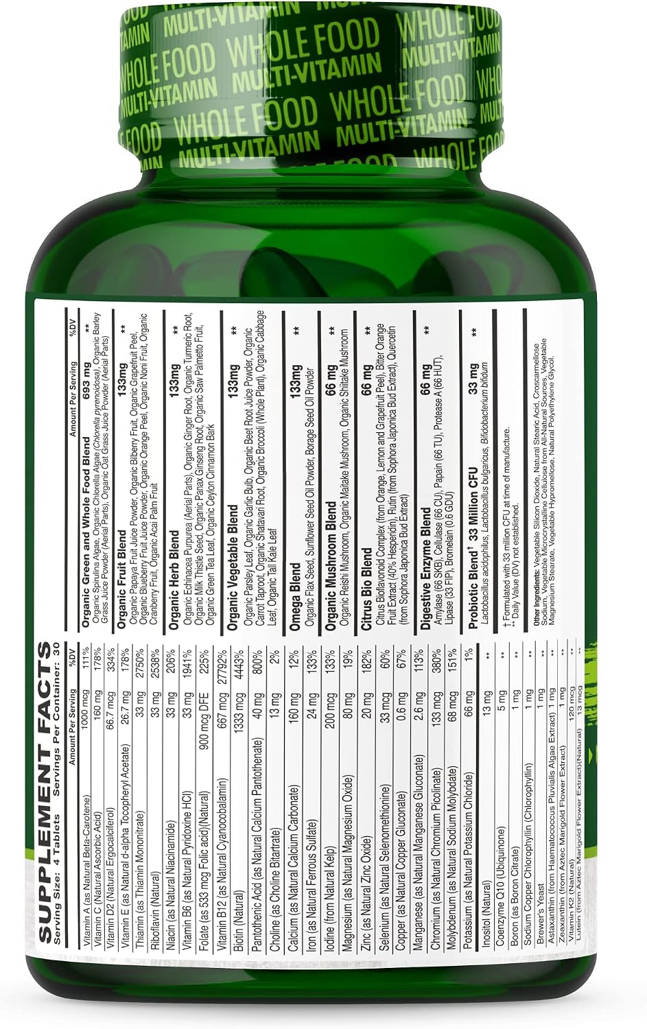 Wholesome Wellness Multivitamínico Completo para Hombres - 120 Comprimidos