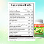 Vitaminas Prenatales para Mujeres | Postnatal | Vegano, Halal Sin Gelatina | con Folato, Hierro y Biotina | Apoyo para el Embarazo, Energía Postparto y Salud Capilar, 90 Cápsulas