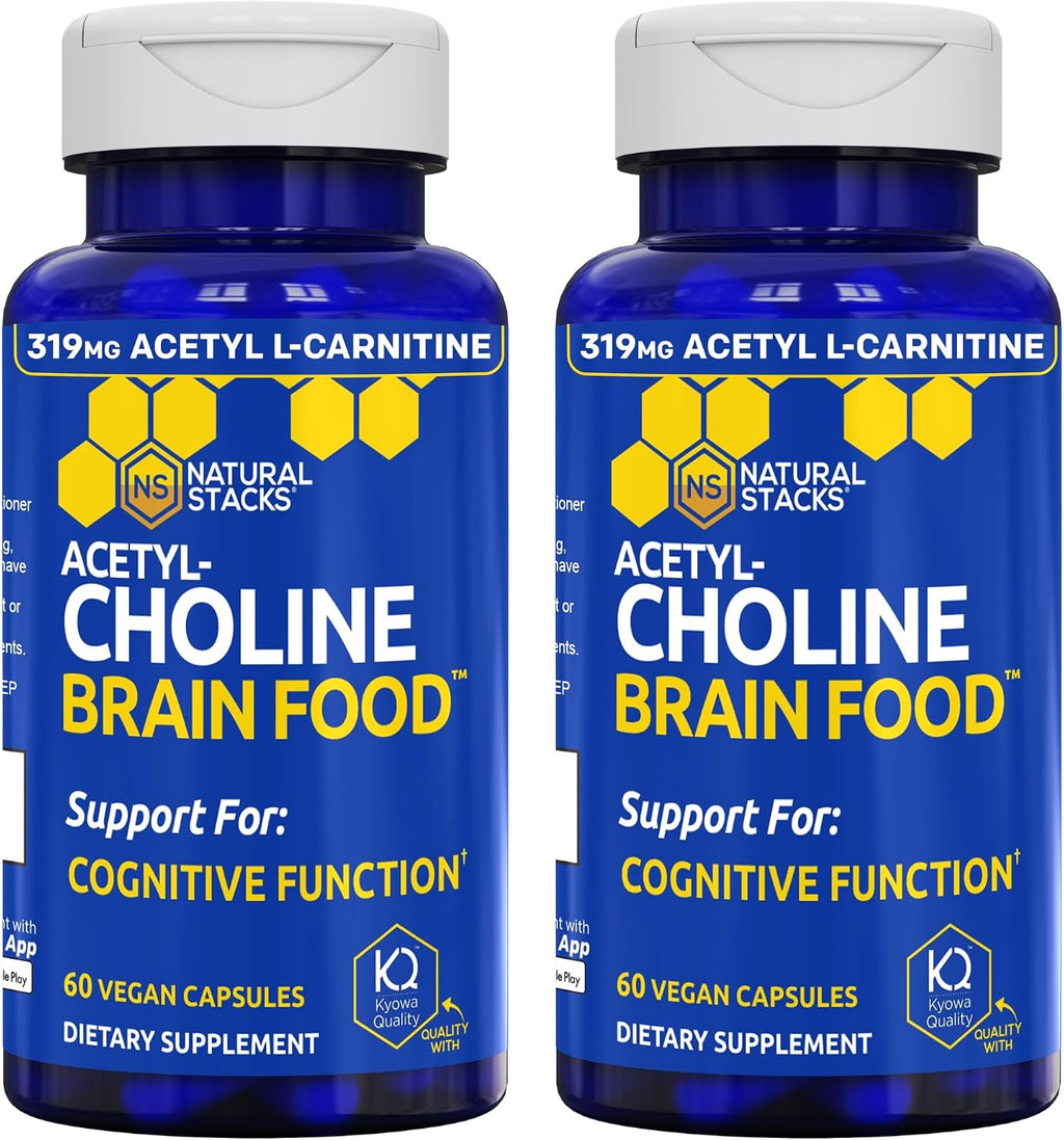 Acetylcholine Brain Food - Acetil L-Carnitina y Alpha GPC - 120 Cápsulas